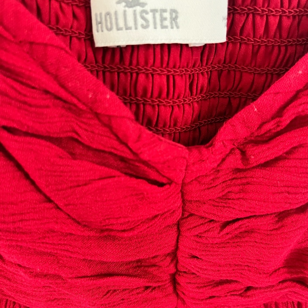 Hollister Red Ruched Top